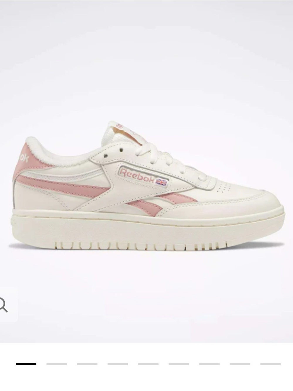Womens Reebok Club C Double Athletic Shoe - Chalk / Smokey Rose - 7 ECLN